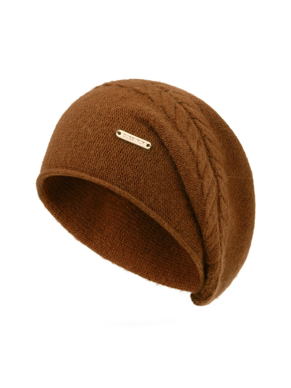 Knit Slouchy Beanie Hats for Women Cashmere Ski Cap Knitted | Coffee | Size OS
